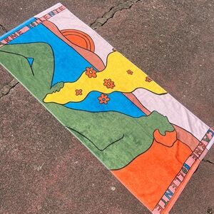 CARNE BOLLENTE RISQUÉ French Cotton Terrycloth Beach Floral Deco Pool Towel